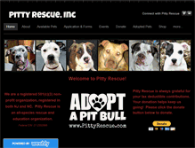 Tablet Screenshot of pittyrescue.com